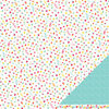 American Crafts - Pebbles - Hip Hip Hooray Collection - 12 x 12 Double Sided Glitter Paper - Confetti