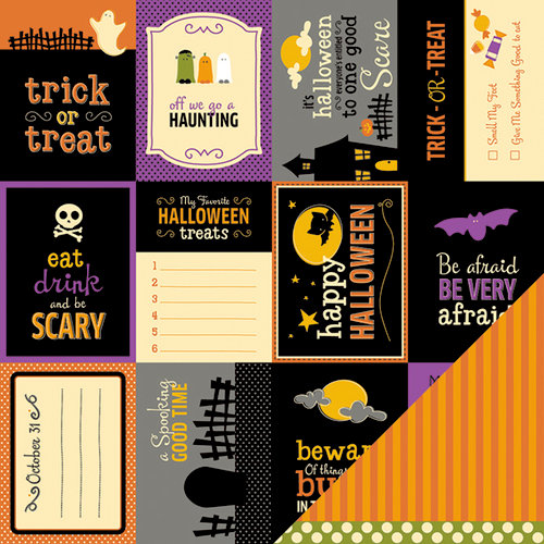 American Crafts - Pebbles - Tricks and Treats Collection - Halloween - 12 x 12 Double Sided Paper - Rotten Rd.