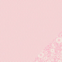 American Crafts - Pebbles - Basics Collection - 12 x 12 Double Sided Paper - Peony Chevron