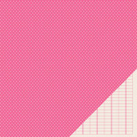 American Crafts - Pebbles - Basics Collection - 12 x 12 Double Sided Paper - Begonia Mini Dot