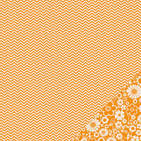 Pebbles - Basics Collection - 12 x 12 Double Sided Paper - Apricot Chevron