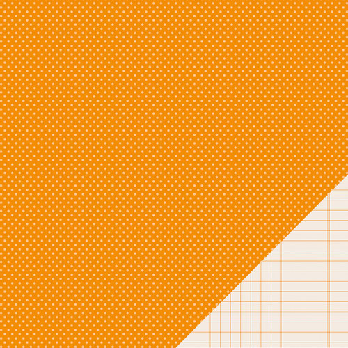 Pebbles - Basics Collection - 12 x 12 Double Sided Paper - Apricot Mini Dot