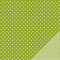Pebbles - Basics Collection - 12 x 12 Double Sided Paper - Leaf Dot