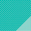 Pebbles - Basics Collection - 12 x 12 Double Sided Paper - Aqua Dot
