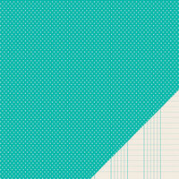 Pebbles - Basics Collection - 12 x 12 Double Sided Paper - Aqua Mini Dot