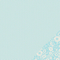 Pebbles - Basics Collection - 12 x 12 Double Sided Paper - Powder Chevron