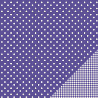 Pebbles - Basics Collection - 12 x 12 Double Sided Paper - Purple Dot