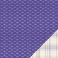 Pebbles - Basics Collection - 12 x 12 Double Sided Paper - Purple Mini Dot