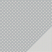 Pebbles - Basics Collection - 12 x 12 Double Sided Paper - Ash Dot