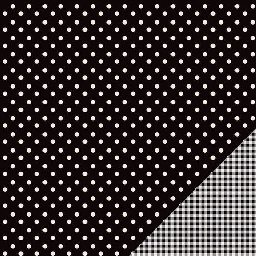 Pebbles - Basics Collection - 12 x 12 Double Sided Paper - Black Dot