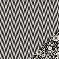 Pebbles - Basics Collection - 12 x 12 Double Sided Paper - Black Chevron