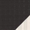 Pebbles - Basics Collection - 12 x 12 Double Sided Paper - Black Mini Dot