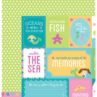 American Crafts - Pebbles - Party with Amy Locurto - 12 x 12 Double Sided Paper - Mermaid