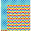 American Crafts - Pebbles - Party with Amy Locurto - 12 x 12 Double Sided Paper - Over The Rainbow