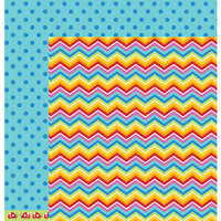 American Crafts - Pebbles - Party with Amy Locurto - 12 x 12 Double Sided Paper - Over The Rainbow