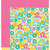 American Crafts - Pebbles - Party with Amy Locurto - 12 x 12 Double Sided Paper - Sunshine