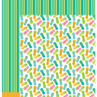 American Crafts - Pebbles - Party with Amy Locurto - 12 x 12 Double Sided Paper - WaterFun
