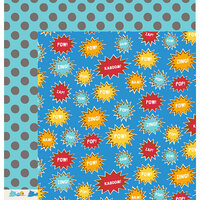 American Crafts - Pebbles - Party with Amy Locurto - 12 x 12 Double Sided Paper - Kaboom