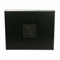 American Crafts - Leather Album - 12x12 - D-Ring - Black