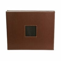 American Crafts - Leather Album - 12 x 12 - D-Ring - Brown