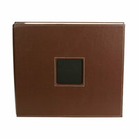 American Crafts - Leather Album - 12x12 - Post Bound - Brown