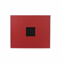 American Crafts - Faux Leather Album - 12 x 12 - D-Ring - Pomegranate