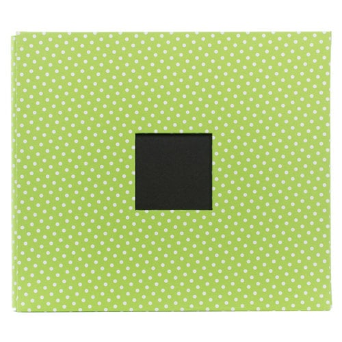 American Crafts - Screenprinted Album - 12 x 12 - Post Bound - Green Polka Dot