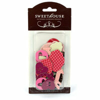 American Crafts - Sweethouse - Romance - Patterned Chipboard Pieces, CLEARANCE