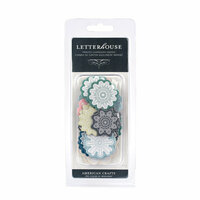 American Crafts - I Do Collection - Townhouse - Printed Chipboard Flowers - Organza Lace, CLEARANCE