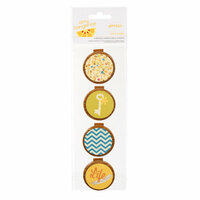 American Crafts - Amy Tangerine Collection - Details - Chipboard and Canvas Layered Pieces - Let's Hang