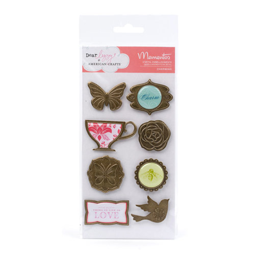 American Crafts - Dear Lizzy Enchanted Collection - Mementos - Metal Embellishments - Charming, CLEARANCE