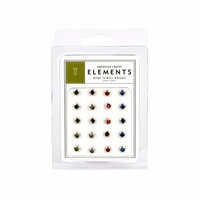 American Crafts - Jewel Brads - Earth Tones - Mini