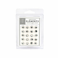 American Crafts - Jewel Brads - Silver - Medium, CLEARANCE