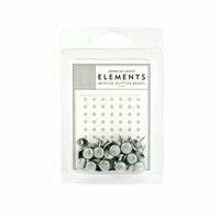 American Crafts - Glitter Brads - Silver - Medium, CLEARANCE