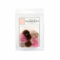 American Crafts - Glitter Buttons - Baby Girl, CLEARANCE