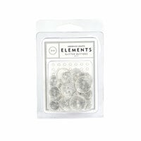 American Crafts - Glitter Buttons - White