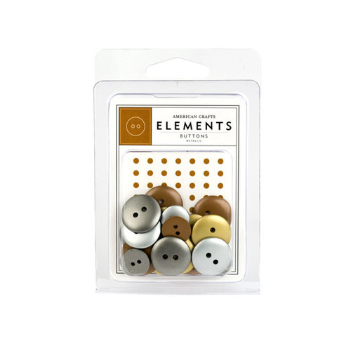 American Crafts - Buttons - Metallic, CLEARANCE