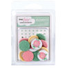 American Crafts - Dear Lizzy Spring Collection - Fabric Brads - Assorted - Large, CLEARANCE