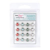 American Crafts - Dear Lizzy Christmas Collection - Pearl Brads - Assorted - Mini, CLEARANCE