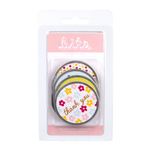 American Crafts - Hello Sunshine Collection - Bits - Reinforced Tags - Round
