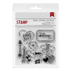 American Crafts Paper - XOXO Collection - Clear Acrylic Stamps
