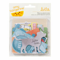 American Crafts - Amy Tangerine Collection - Yes, Please - Bits - Die Cut Cardstock Pieces - Create