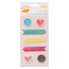 American Crafts - Amy Tangerine Collection - Yes, Please - Details - Stitched Vellum Shapes - Simplify