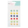 American Crafts - Dear Lizzy Lucky Charm Collection - Adhesive Buttons and Shapes
