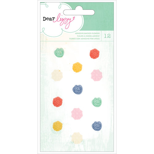 American Crafts - Dear Lizzy Lucky Charm Collection - Adhesive Flowers