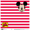 EK Success - Disney Collection - 12 x 12 Single Sided Paper - Mickey Red Stripe