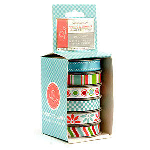 American Crafts - Spring and Summer Collection - Boxed Ribbon - Dragonfly