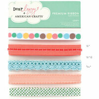 American Crafts - Dear Lizzy Spring Collection - Ribbon - Leafy, CLEARANCE