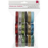 American Crafts - Christmas - Ribbon Value Pack - Christmas Glitter - 18 Spools