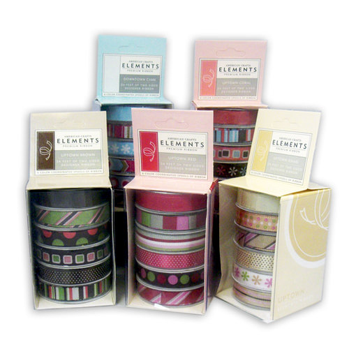 American Crafts - Uptown Ribbon Kit - 30 Spools, CLEARANCE